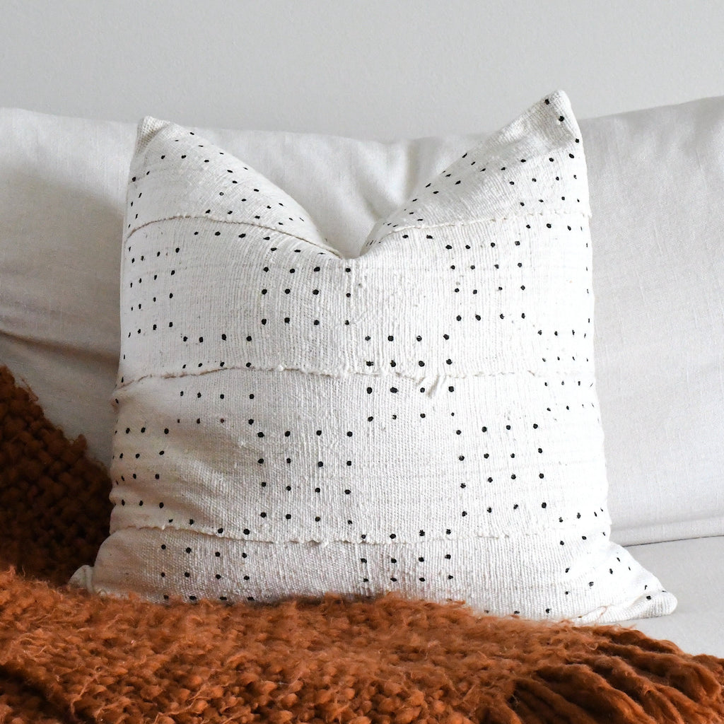 Small Polka Dot Pillow (black and white) Pillows